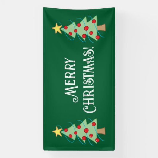 Frohe Weihnachtsbaum-Banner Banner (Vertikal)