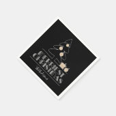 Frohe Weihnachtsbaum Black Serviette (Ecke)