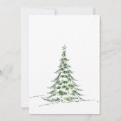 Frohe Weihnachtsbaum Blumengarten Grußkarte Einladung (Rückseite)