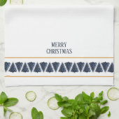 Frohe Weihnachtsbaum Border Kitchtuch Geschirrtuch (Gefaltet)
