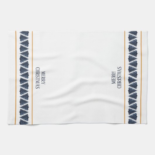 Frohe Weihnachtsbaum Border Kitchtuch Geschirrtuch (Horizontal)