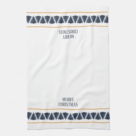 Frohe Weihnachtsbaum Border Kitchtuch Geschirrtuch (Vertikal)