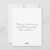 Frohe Weihnachtsbaum Botanisches Elegant Feiertagskarte (Rückseite)