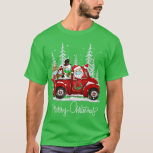 Frohe Weihnachtsbaum Buffalo Kariert Red Truck T-Shirt