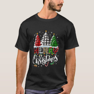 Frohe Weihnachtsbaum Buffalo Kariert Red White Gre T-Shirt