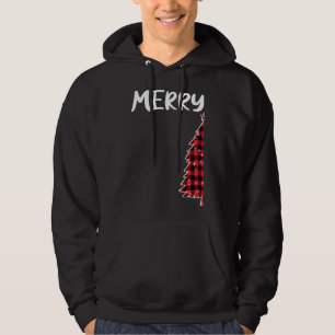 Frohe Weihnachtsbaum Buffalo Karierten Weihnachtsp Hoodie