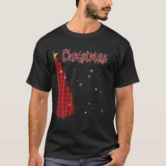 Frohe Weihnachtsbaum Buffalo Karierten Weihnachtsp T-Shirt