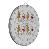 Frohe Weihnachtsbaum Candy Rotes Gold Dartscheibe (Vorderseite Links)