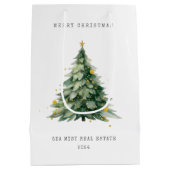 Frohe Weihnachtsbaum Corporate Mittlere Geschenktüte (Rückseite)