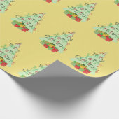 Frohe Weihnachtsbaum-Design Wrapping Paper Geschenkpapier (Ecke)