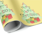 Frohe Weihnachtsbaum-Design Wrapping Paper Geschenkpapier (Rolleneckpunkt)