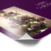 Frohe Weihnachtsbaum Eggplant Lila Fotografie (Ecke)