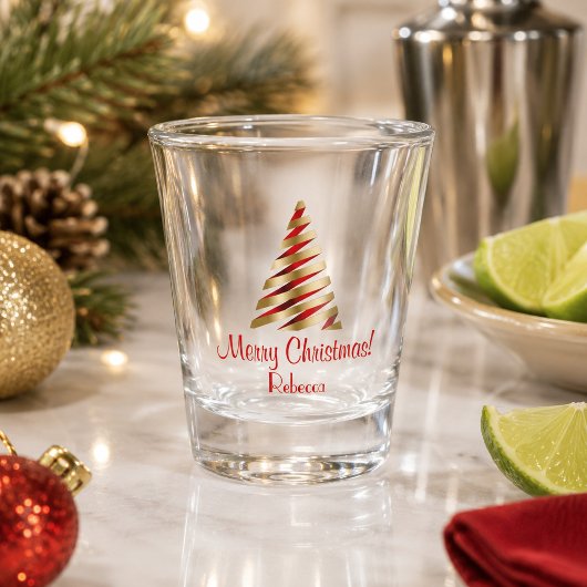 Frohe Weihnachtsbaum elegant Schnapsglas