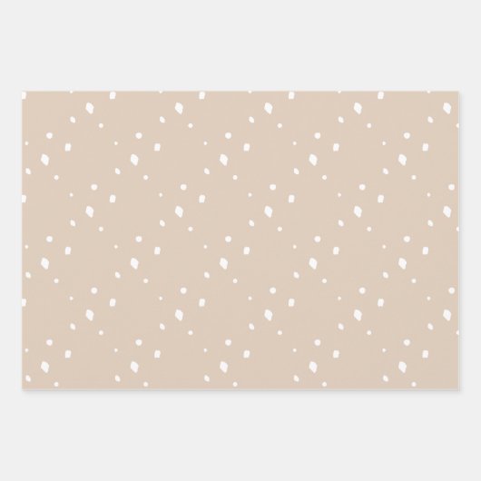 Frohe Weihnachtsbaum Falala Brown und Gold Urlaub Geschenkpapier Set (Vorderseite 3)