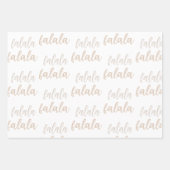 Frohe Weihnachtsbaum Falala Brown und Gold Urlaub Geschenkpapier Set (Vorderseite 2)