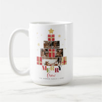 Frohe Weihnachtsbaum Familie Foto Collage