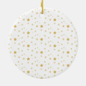 Frohe Weihnachtsbaum Familie Foto Collage Keramik Ornament (Hinten)