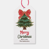 Frohe Weihnachtsbaum-Feier Geschenkanhänger (Vorderseite)