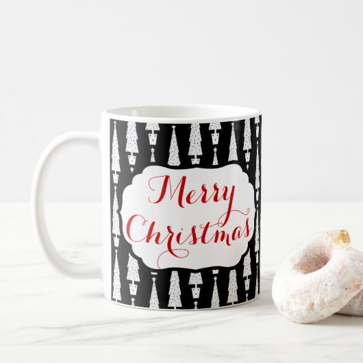 Frohe Weihnachtsbaum Feiertag 2 Seite Kaffeetasse (Mit Donut)
