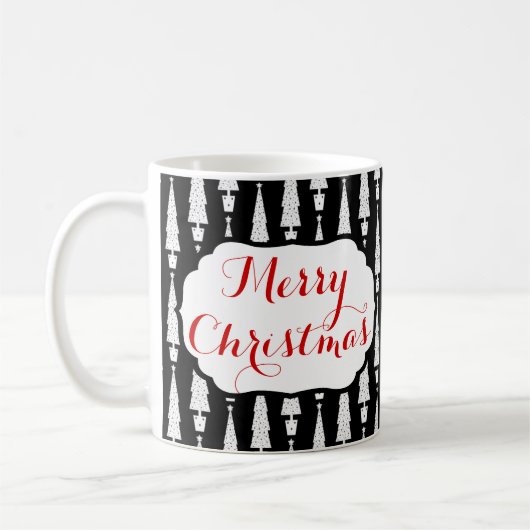 Frohe Weihnachtsbaum Feiertag 2 Seite Kaffeetasse (Links)