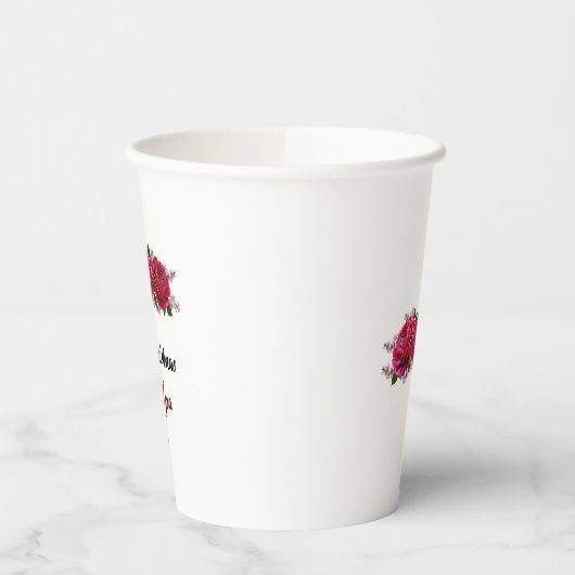 Frohe Weihnachtsbaum Feiertage Geschenkdesign Pappbecher (Links)