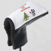 Frohe Weihnachtsbaum Feiertage Snowman Geschenk Golf Headcover (3/4 Vorderseite)