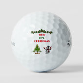 Frohe Weihnachtsbaum Feiertage Snowman Geschenk Golfball (Vorderseite)