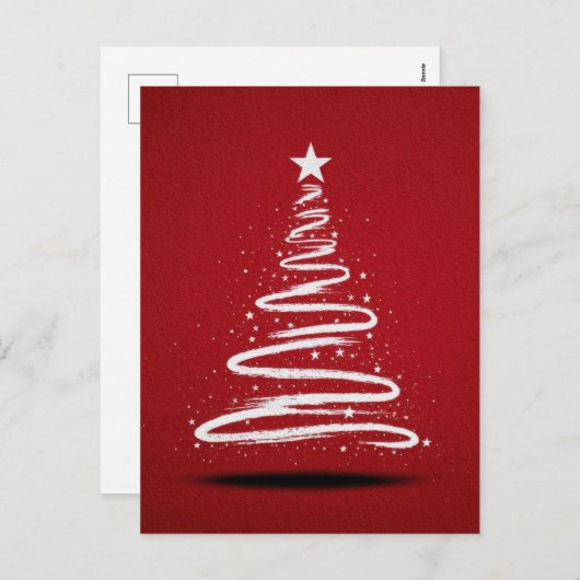 Frohe Weihnachtsbaum. Feiertagspostkarte (Vorne/Hinten)