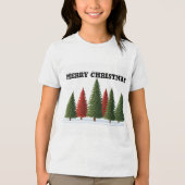 Frohe Weihnachtsbaum: Festliche und künstlerische Tri-Blend Shirt (Vorderseite)