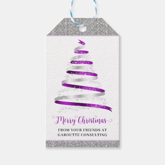 Frohe Weihnachtsbaum Firmenfeiertag Geschenkanhänger (Vorderseite)