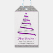 Frohe Weihnachtsbaum Firmenfeiertag Geschenkanhänger (Rückseite)