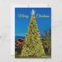 Frohe Weihnachtsbaum, flache Urlaubskarte