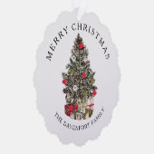 Frohe Weihnachtsbaum & Foto Ornament Card (Rechts)