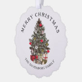 Frohe Weihnachtsbaum & Foto Ornament Card Karte (Links)