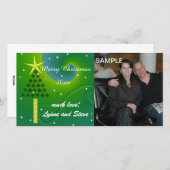 Frohe Weihnachtsbaum-Fotokarte Feiertagskarte (Vorne/Hinten)