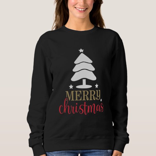 Frohe Weihnachtsbaum Frauen Sweatshirt (Vorderseite)