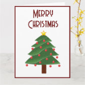 Frohe Weihnachtsbaum geklappte Grußkarte Karte (Gelbe Blume)