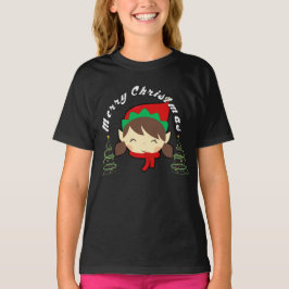 Frohe Weihnachtsbaum Geschenk Mädchen  T-Shirt