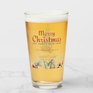 Frohe Weihnachtsbaum Geschenke Hirsch Glas Tasse