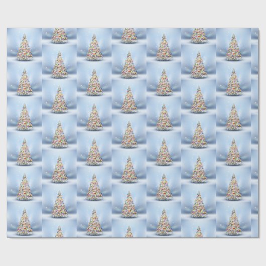 Frohe Weihnachtsbaum Geschenkpapier (Flach)