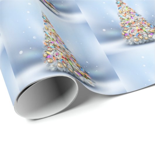 Frohe Weihnachtsbaum Geschenkpapier (Rolleneckpunkt)