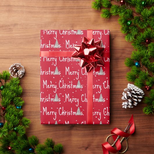 Frohe Weihnachtsbaum Geschenkpapier (Feiertagsgeschenk)