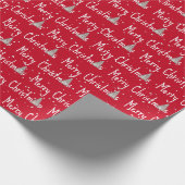 Frohe Weihnachtsbaum Geschenkpapier (Ecke)