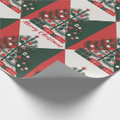 Frohe Weihnachtsbaum Geschenkpapier (Ecke)