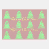Frohe Weihnachtsbaum Geschenkpapier Set (Vorderseite 3)