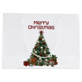 Frohe Weihnachtsbaum-Geschenktasche Große Geschenktüte (Rückseite)