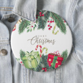 Frohe Weihnachtsbaum gibt Dekoration Button (Beispiel)