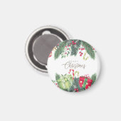 Frohe Weihnachtsbaum gibt Dekoration Magnet (Vorderseite/Rückseite)