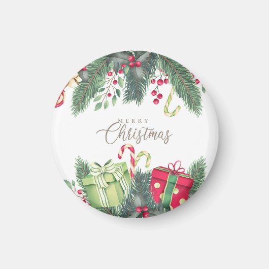 Frohe Weihnachtsbaum gibt Dekoration Magnet (Vorne)