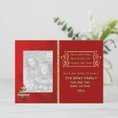 Frohe Weihnachtsbaum-Glitzer | 2 Foto Feiertagskarte (Stehend Vorderseite)